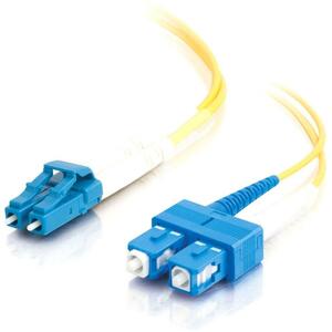 C2G 4M LC-SC 9/125 DUPLEX SINGLE MODE OS2 FIBER CABLE - YELLOW - 13FT OS2 CABLE