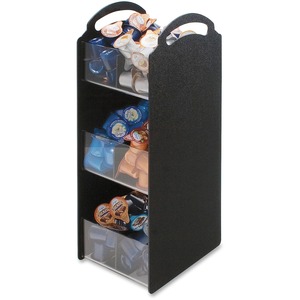Vertiflex+Compact+Condiment+Organizer+-+6+Compartment%28s%29+-+3+Divider%28s%29+-+18%26quot%3B+Height+x+6.13%26quot%3B+Width+x+8%26quot%3B+Depth+-+Black+-+1+Each