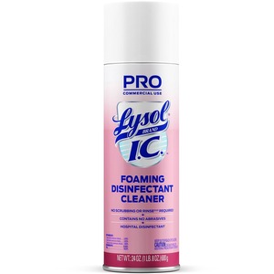 Lysol+I.C.+Foam+Disinfectant+-+Ready-To-Use+-+24+fl+oz+%280.8+quart%29Aerosol+Spray+Can+-+1+Each+-+Non-abrasive%2C+Bleach-free%2C+Anti-bacterial%2C+Deodorize%2C+Rinse-free%2C+Scrub-free+-+White