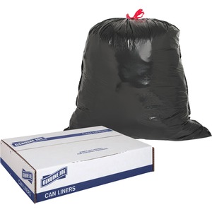 Genuine+Joe+Flexible+Drawstring+Trash+Can+Liners+-+Medium+Size+-+30+gal+Capacity+-+30%26quot%3B+Width+x+32%26quot%3B+Length+-+1.05+mil+%2827+Micron%29+Thickness+-+Low+Density+-+Drawstring+Closure+-+Black+-+Resin+-+42%2FCarton