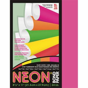 Pacon+Neon+Multipurpose+Paper+-+Pink+-+Letter+-+8.50%26quot%3B+x+11%26quot%3B+-+24+lb+Basis+Weight+-+100+Sheets%2FPack+-+Bond+Paper+-+Neon+Pink