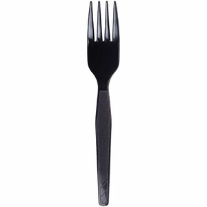 Dixie Medium-weight Disposable Forks Grab-N-Go by GP Pro - 100/Box - Fork - 100 x Fork - Plastic, Polystyrene - Black
