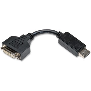 Tripp Lite 6in Displayport to DVI Adapter Video Converter DP-M to DVI-I-F 6" - Male DisplayPort - DVI-I Female Video - 6"