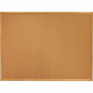 SKILCRAFT%C2%AE+Cork+Bulletin+Board+-+24%26quot%3B+Board+Height+x+36%26quot%3B+Board+Width+-+Cork+Surface+-+Moisture+Absorption%2C+Warp+Resistant%2C+Self-healing+-+Oak+Frame+-+1+Each