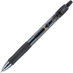 Pilot+G2+Retractable+Gel+Ink+Rollerball+Pens+-+Fine+Pen+Point+-+0.7+mm+Pen+Point+Size+-+Refillable+-+Retractable+-+Black+Gel-based+Ink+-+1+Dozen