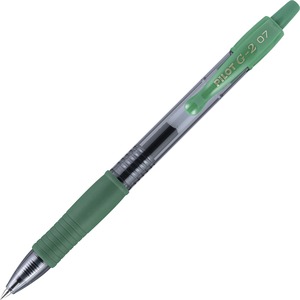 Pilot+G2+Retractable+Gel+Ink+Rollerball+Pens+-+Fine+Pen+Point+-+0.7+mm+Pen+Point+Size+-+Refillable+-+Retractable+-+Green+Gel-based+Ink+-+1+Dozen