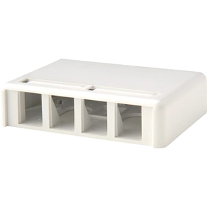 Ortronics TracJack Mounting Box for Module, Cable Raceway - Fog White