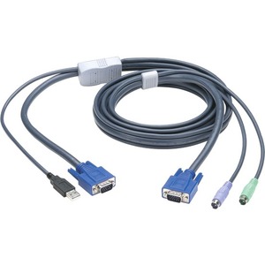 Black Box USB to PS/2 Adapter - HD-15 Male VGA-Type A Male USB-HD-15 Male VGA-mini-DIN (PS