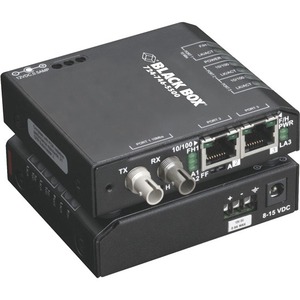 Black Box Fast Ethernet (100-Mbps) Switch - (2) 10/100-Mbps Copper RJ45, (1) 100-Mbps Multimode Fiber, 1300nm, 2km, SC