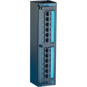 Ortronics Clarity 6 OR-PMP612H Cat6 Hinged Mounting 12-Port Mini Patch Panel