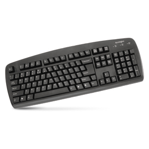 Kensington Comfort Type Keyboard - PS/2, USB - 104 Keys - Black - Retail