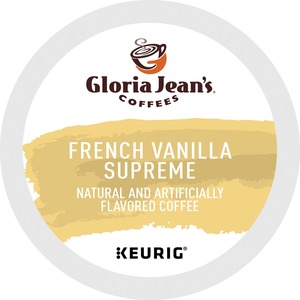 Gloria Jean's Coffees K-Cup French Vanilla Supreme Coffee - Compatible with Keurig Brewer - Medium - 1 Box
