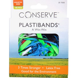 Conserve+Plastibands+-+Latex-free%2C+Archival-safe+-+100+%2F+Box+-+Polyurethane+-+Assorted