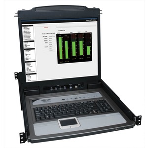 Tripp Lite NetDirector Console RM LCD KVM Switch with 8 Cables - Steel Housing - 8 Computer(s) - 19" - 8 x HD-18 Keyboard/Mouse/Video - 1U Height