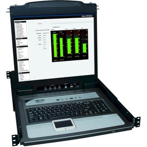 Tripp Lite NetDirector Console RM LCD KVM Switch with 8 Cables - Steel Housing - 16 Computer(s) - 19" - 16 x HD-18 Keyboard/Mouse/Video - 1U Height