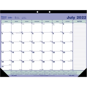 Blueline Academic Desk Pad - Academic - Monthly - 13 Month - July 2022 till July 2023 - 1 Month Single Page Layout - 21 1/4