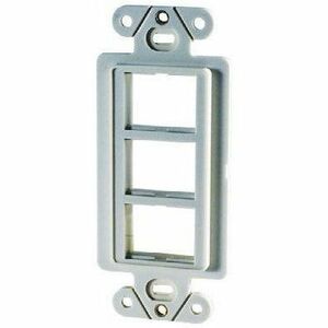 Legrand Stylistic TracJack Frame, Single Gang 3-Port Cover, 2.75" x 4.5"