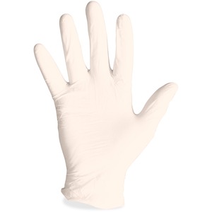 ProGuard Disposable Latex Powdered Gloves - Large Size - Latex - Natural - Powdered - For Laboratory Application, Manufacturing, Assembling, Cleaning - 100 / Box - 4 mil Thickness