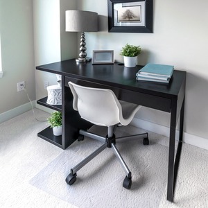 Cleartex Ultimat Plush Pile Rectangular Chairmat - Carpeted Floor, Floor, Home, Office - 60