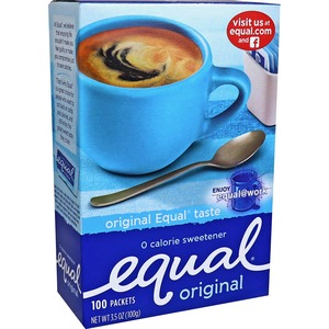 Equal Zero Calorie Original Sweetener Packets - 0 lb (0 oz) - Artificial Sweetener - 100/Box