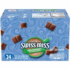 Swiss+Miss+Milk+Chocolate+No+Sugar+Added+Cocoa+Mix+Packets+-+Powder+-+0.55+oz+-+Milk+Chocolate+-+24+%2F+Box