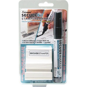 Xstamper+Small+Security+Stamper+Kit+-+0.50%26quot%3B+Impression+Width+x+1.69%26quot%3B+Impression+Length+-+Black+-+1+Pack