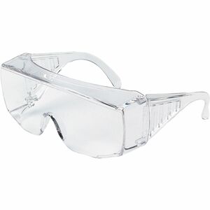 MCR Safety 9800 Series Clear Uncoated Lens Safety Glasses - Side Shield - Ultraviolet Protection - Polycarbonate - Clear - 1 Each