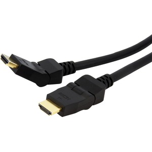 StarTech.com 6ft Swivel HDMI Cable, 4K 30Hz High Speed Rotating UHD HDMI Cord, HDMI 1.4 Pivot Cable with 180° Swivel Connector M/M - 6ft/1.83m HDMI 1.4b cable; 4K (3840x2160p 30H)/Full HD 1080p/10.2 Gbps bandwidth/8Ch Audio - Pivoting/swiveling/rotating connectors; for narrow spaces/tight angle - 28AWG wire - For home office/classroom; laptop/workstation; UHD/4K monitor/projector