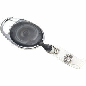 Advantus+Retractable+Carabiner-Style+ID+Reel+-+Extendable%2C+Retractable+-+Smoke+-+12+%2F+Pack