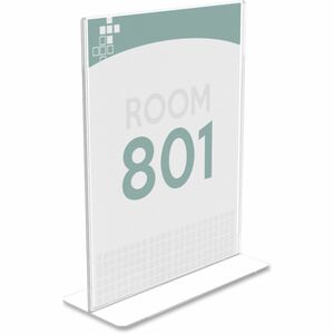 Deflecto+Superior+Image+Double-Sided+Sign+Holder+-+Support+8.50%26quot%3B+x+11%26quot%3B+Media+-+Plastic+-+Clear+-+Durable%2C+Removable+-+1+Each