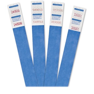Advantus+Tyvek+Wristbands+-+3%2F4%26quot%3B+Width+x+9+3%2F4%26quot%3B+Length+-+Rectangle+-+Blue+-+Tyvek+-+Adhesive+Closure+-+500+%2F+Pack