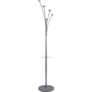 Alba Festival Tree Hook Stand - 5 Hooks - for Garment, Clothes - Metal - Gray - 1 Each