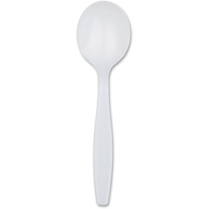Dixie Heavyweight Disposable Soup Spoons by GP Pro - 1 Piece(s) - 1000/Carton - Soup Spoon - 1 x Soup Spoon - Plastic - White