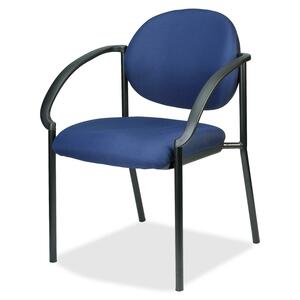 Eurotech dakota FS9011 Stacking Chair - Blue Seat - Steel Frame - Sled Base - 1 Each
