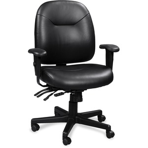 Eurotech 4x4le Task Chair - Black Leather Seat - 1 Each