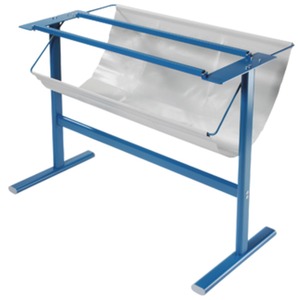 Dahle+796+Trimmer+Stand+w%2FPaper+Catch+-+34.5%26quot%3B+Height+x+14%26quot%3B+Width+-+Steel%2C+Vinyl+-+Blue