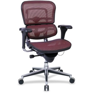 Eurotech Ergohuman ME8ERGLO Mesh Multifunction Executive Chair - Red Fabric Seat - 1 Each