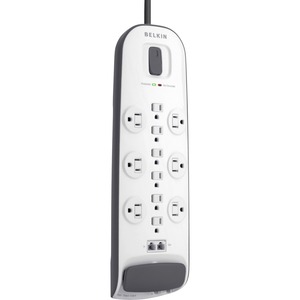 Belkin 12-outlet Surge Protector with 8 ft Power Cord with Cable/Satellite Protection - 12 x AC Power - 1.88 kVA - 3996 J - 125 V AC Input - Cable TV/Satellite, Phone