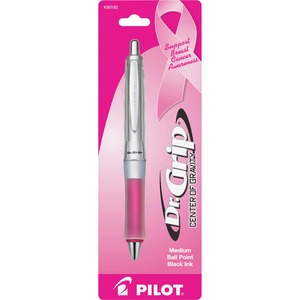 Pilot+Dr.+Grip+Center+of+Gravity+Pink+BCA+Pen+-+1+mm+Medium+Pen+Point+-+Refillable+-+Retractable+-+Black+Ink+-+Pink+Barrel+-+1+Each