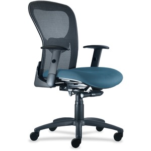 9+to+5+Seating+Strata+1560+Mid+Back+Mesh+Chair+with+Silver+Accent+-+26%26quot%3B+x+22%26quot%3B+x+45%26quot%3B+-+Polyester+Peacock+Seat