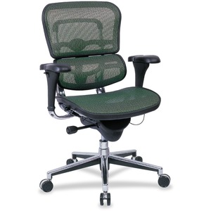 Eurotech Ergohuman ME8ERGLO Mesh Multifunction Executive Chair - Green Fabric Seat - 1 Each