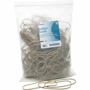 SKILCRAFT%C2%AE+Sterling-Grade+Rubber+Bands+-+Size%3A+%23117+-+Reusable%2C+Elastic%2C+Stretchable+-+Rubber%2C+Crepe+-+Beige+-+1+Pack