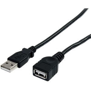 StarTech.com 3 ft Black USB 2.0 Extension Cable A to A - M/F - Extends the length of your current USB device cable by 3 feet - 3 ft usb a to a extension cable - 3ft usb a male to a female cable - 3ft usb 2.0 extension cord