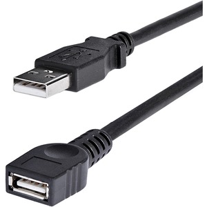 StarTech.com 6 ft Black USB 2.0 Extension Cable A to A - M/F - Extends the length your current USB device cable by 6 feet - 6ft usb extension cable - 6ft usb 2.0 extension cable - 6ft USB extension cord -6ft usb male female cable