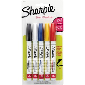 Sharpie+Oil-Based+Paint+Marker+-+Fine+Point+-+Fine+Marker+Point+-+Assorted+Ink+-+Oil+Based+-+5+%2F+Pack