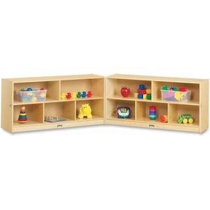 Jonti-Craft+Rainbow+Accents+Toddler+Fold-n-Lock+Mobile+Storage+-+24.50%26quot%3B+Height+x+96%26quot%3B+Width+x+15%26quot%3B+Depth+-+Foldable%2C+Lockable%2C+Laminated%2C+Durable%2C+Rounded+Corner+-+Baltic+-+Hard+Rubber+-+1+Each