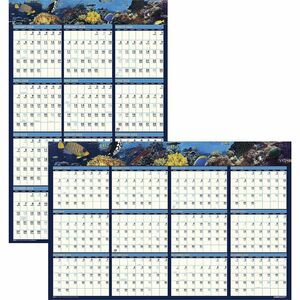 House of Doolittle Earthscapes Sea Life Laminated Planner - Julian Dates - 1 Year - January 2023 till December 2023 - 24