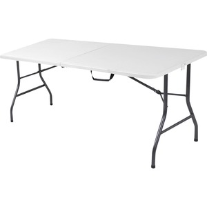 Cosco 6 foot Centerfold Blow Molded Folding Table - Rectangle Top - Folding Base - 29.63