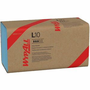 Wypall+L10+Disposable+Towels+Windshield+Wipe+-+2+Ply+-+9.30%26quot%3B+Width+x+10.25%26quot%3B+Length+-+Blue+-+140%2FPack+-+1+Carton