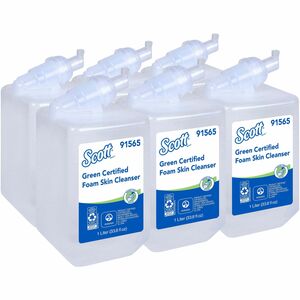 Scott+Green+Certified+Foam+Hand+Soap+-+33.8+fl+oz+%281000+mL%29+-+Hands-free+Dispenser+-+Hand+-+Clear+-+Dye-free%2C+Fragrance-free%2C+Recyclable+-+6+%2F+Carton